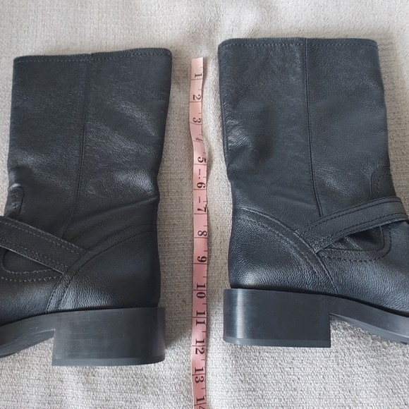 Zara Leather Biker Boots - Picture 10 of 12